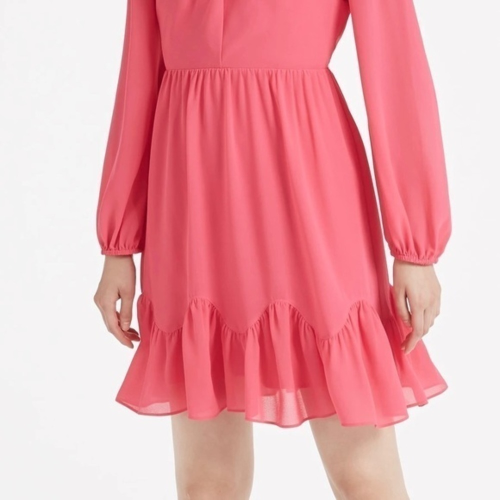 Milly Jackie Chiffon Dress in Punch / Pink Size 4 - Picture 2 of 11